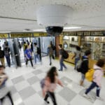 Hallway camera in a school providing a safe and secure learning environment, How to optimize school safety for COVID-19